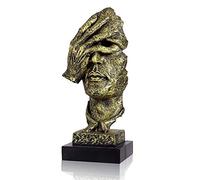 LEPENDOR Decorazioni da scrivania astratte e creative La statua del pensatore, Statue di mani e viso e sculture per la decorazione del soggiorno di casa - (Non si vede, D'oro)