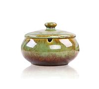 Lependor Portacenere Coperchio con Coperchio, antivento, Posacenere per sigarette per uso interno o esterno ， Porta cenere per fumatori, Vassoio per cenere da fumo da tavolo - Verde