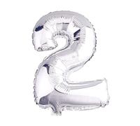 Lepep Palloncini in argento da 40 cm, numeri da 0 a 9 lettere dalla A alla Z, decorazione per feste di compleanno, baby shower, addio al nubilato, matrimoni, balli di fine anno, palloncini in