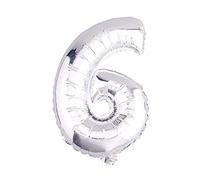 Lepep Palloncini in argento da 40 cm, numeri da 0 a 9 lettere dalla A alla Z, decorazione per feste di compleanno, baby shower, addio al nubilato, matrimoni, balli di fine anno, palloncini in