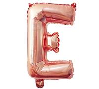 Lepep Palloncini rosa da 40 cm con numeri da 0 a 9 lettere dalla A alla Z, per feste di compleanno, baby shower, festa nuziale, matrimonio, balli scolastici, decorazione (lettera E)