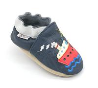 LEPEPPE - Scarpine in Pelle Prima Infanzia - Pantofole Babucce - Neonato - Nido - Materne Danza - Primi Passi Fino al 32/33! Nuova Barchetta (18/19, Small)