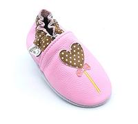 LEPEPPE - Scarpine in Pelle Prima Infanzia - Pantofole Scarpine Babucce - Neonato - Nido - Materne Danza - Primi Passi Fino al 32/33!!! Cuori Lollipop Palloncini (5XL (21 cm di Suola))