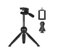 Lepeuxi YUNTENG VCT-2280 Mini Treppiede da tavolo multifunzione con supporto per microfono per viti in diretta con vite 1/4 per fotocamera Reflex digitale ILDC da 55 a 95 mm di larghezza, Smartphone