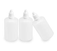 LEPEVNEY Flacone contagocce in plastica da 100 ml, vuoto, comprimibile, contagocce, con tappo a prova di bambino, 3 pezzi