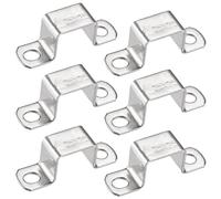 LEPEVNEY Staffa di collegamento a forma di U 22 x 27 mm (altezza interna x larghezza interna) in acciaio inox 304 per porta chiusa barra supporto puntone canale 6 pezzi