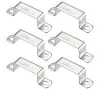 LEPEVNEY Staffa di collegamento a forma di U, 23 x 51,5 mm (altezza interna x larghezza interna), in acciaio inox 304, per porta chiusa, 6 pezzi