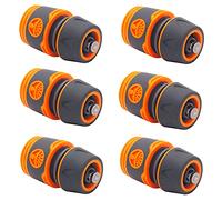 Lepidi 6 Pezzi Connettore per Tubo da 1/2 Pollice, Connettore per Tubo da Giardino, Plastica Connettore del Tubo Veloce con Funzione Arresto dell'Acqua per l'Uso con Tubo Giardino, Pistola a Spruzzo