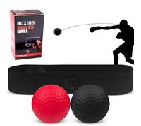 Lepidi Palla da Boxe riflessa, Boxing Reflex Ball, Allenamento Boxe con Fascia per la Testa, Allenamento Boxe, Regolabile, Attrezzatura da Boxe, per velocità di Reazione e Coordinazione Occhio Mano