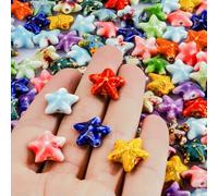LEPIZ 10/20/30 pezzi/lotto foro colorato 2 mm pesce pagliaccio tartaruga stella conchiglia perline in ceramica simpatici animali per gioielli braccialetti fai da te artigianato-M650-30 pezzi