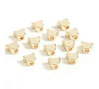 LEPIZ 10 pezzi/lotto in acciaio inossidabile a forma di stella, corona, cuore, oro e argento, perline distanziatrici fai da te per realizzare gioielli, ciondoli, stile braccialetto, 41-6 mm, 10 pezzi