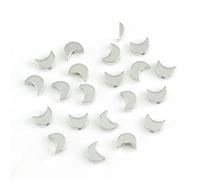 LEPIZ 10 pezzi/lotto in acciaio inossidabile a forma di stella, corona, cuore, oro e argento, perline distanziatrici fai da te per realizzare gioielli, ciondoli, stile braccialetto, 23-6 mm, 10 pezzi