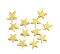 LEPIZ 10 pezzi/lotto in acciaio inossidabile a forma di stella, corona, cuore, oro e argento, perline distanziatrici fai da te per realizzare gioielli, ciondoli, stile braccialetto, 14-6 mm, 10 pezzi