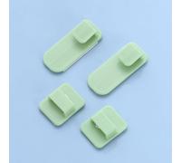 LEPIZ Ganci autoadesivi Set di ganci appiccicosi Condizionatore d'aria Chiave per rack per telecomando Pratico portaoggetti da parete Forte supporto per appendiabiti-2 paia verde