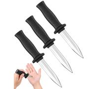 LEPJOS 3 Pezzi Coltello Finto Retrattile in Plastica, Giocattolo per Adulti per Halloween, Scherzi e Magia, Pugnale Sicuro per Feste, Halloween, Pesce d'Aprile e Spettacoli Teatrali