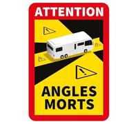 lepni.me 1 Pezzi Camper Angoli Morts Adesivi per la Francia | Adesione Extra Forte e Protezione UV | Attenzione Caravan Segno di Attenzione | Veicolo Adesivo Punto Cieco (1PCS Camper)