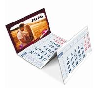 lepni.me Calendario da parete personalizzato 2026 3 mesi da visualizzare | Progetta le tue foto e il tuo testo | Decorazioni personalizzate per San Valentino | Calendari familiari