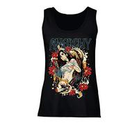 lepni.me Canotta Donna Anarchia - Dia de Los Muertos - Giorno dei Morti, Cranio (XXL Nero Multicolore)