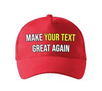 lepni.me Cappellini Personalizzato Make Great Again con Testo o Nome | Cappellino da Baseball Unisex Stampati e Regolabili | Cappello Trucker con Chiusura a Fibbia (Taglia Unica Rosso Multicolore)