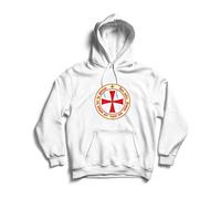 lepni.me Felpa con Cappuccio Codice templare Cavaliere Cristiano Ordine, Croce dei Crociati (Medium Bianco Multicolore)