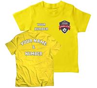lepni.me Maglia da Calcio Bambini con Lo Stemma del Tuo Club Preferito Nome e Numero Maglietta Personalizzata Distintivo Stagione Sportiva 2022-23 (3-4 Anni Giallo Multicolore)