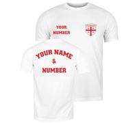 lepni.me Maglia da Calcio Personalizzata da Uomo Georgia T-Shirt| Nome e Numero | Bandiera Georgiana, Distintivo | Campionato Europeo di Calcio 2024 (S Bianco Multicolore)