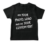 lepni.me Maglietta Bambini Manica Corta Maglia Personalizzata, Aggiungere Il Logo Aziendale, Il Proprio Design o Foto, Fare T Shirt Regalo (3-4 Anni Nero Multicolore)