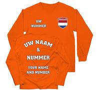 lepni.me Maglietta Bambino Maglia da Calcio Personalizzata Olanda | Il Tuo Nome e Numero | Bandiera Olandese, Distintivo | Campionato Europeo di Calcio 2024 (9-11 Anni Arancione Multicolore)