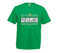 lepni.me Maglietta da Uomo La Forza d'élite di San Patrizio, Il Trifoglio Irlandese del Giorno di San Patrizio (M Verde Multicolore)