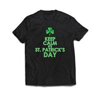 lepni.me Maglietta da Uomo Mantieni la Calma È Il Giorno di San Patrizio, i Proverbi e Le Citazioni irlandesi (L Nero Multicolore)