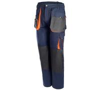 lepni.me Pantaloni da Lavoro Uomo Elasticizzati | Abbigliamento Cargo Multitasche con Ginocchiere | Pantalone Trekking Pittori Meccanico Elettricista (L Navi Blu Senza Stampa)