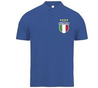 lepni.me Polo Personalizzata da Calcio Italia | Il Tuo Nome e Numero | Bandiera Italiana | Campionato Europeo di Calcio 2024 (M Royal-Blue Senza Stampa)