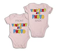 lepni.me Premium Body Neonato Personalizzato per Bambino Bambina | Aggiungi il Tuo Testo Foto o Nome Su Vestiti Personalizzate Tute per la Nanna (6-9 Mesi Rosa Multicolore)