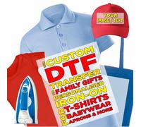 lepni.me Trasferimento Termoadesivi Personalizzato per regali di famiglia | Termoadesive DTF Transfer Film per magliette, babywear, grembiuli e altro | Facile fai -da -te con calore o ferro