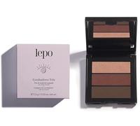 LEPO | Eyeshadows Trio N. 02 Marrone Rosato, Tris di Ombretti Compatti con Amido di Mais per uno Sguardo Radioso e Naturale