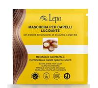 LEPO | Maschera Capelli Lucentezza 20 ml, con Proteine dell'Amaranto e Oli Bio di Opuntia e Argan, Illumina e Idrata per Capelli Splendenti e Sani
