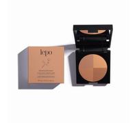 LEPO | Mineral Bronzer, Terra Compatta con 4 Colori, Pigmenti Minerali Puri e Vitamina E per un'Abbronzatura Naturale e Radiosa