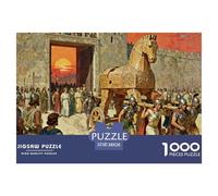 L'Epopea della Guerra di Troia Puzzle in Legno Impermeabile DIY Puzzles Da 1000 Pezzi Regali Per Adulti Sfidanti E Rompicapo Per Decorazioni Domestiche