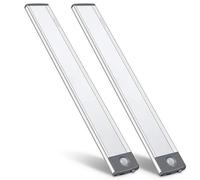 LEPOTEC 54 led per armadio con sensore,luci per armadio con sensore di movimento ricaricabili wireless da 2500 mAh,illuminazione anti-baglio per applicazione rimovibile ovunque(confezione da 2)