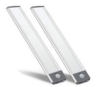 LEPOTEC Luci per mobiletti, sensore di movimento, ricaricabili tramite USB, per cassetti sotto il piano di lavoro, cucina, guardaroba, armadi. 2 pezzi.