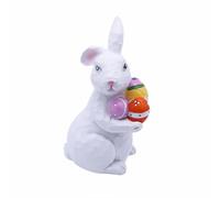 Lepre pasquale in resina, Casa Carota ovale, regalo decorativo per la casa