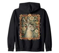 Lepre vittoriana William Morris Floral Art Felpa con Cappuccio
