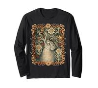Lepre vittoriana William Morris Floral Art Maglia a Manica