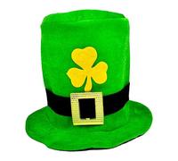 Leprechaun - Cappello a forma di leprechaun di San Patrizio - Copricapo in feltro verde smeraldo con corona strutturata e fascia interna leggera, accessorio per feste