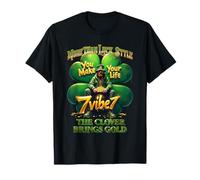 Leprechaun Clover Gold Graffiti Art St. Patrick's Day Vibes Maglietta