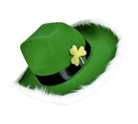 Leprechaun Homburg Cappello a cilindro verde Panama cappello Porkpie sorpresa regalo vacanza costume accessorio comodo berretti verdi