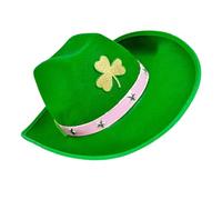 Leprechaun Homburg Cappello a cilindro verde Panama cappello Porkpie sorpresa regalo vacanza costume accessorio comodo berretti verdi