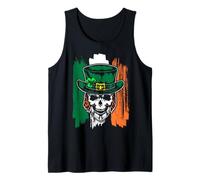 Leprechaun Irish Flag Skull Skeleton St Patricks Day Canotta