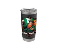 Leprechaun Pinta di Stout Craic Addict Bicchiere termico in acciaio inox doppia parete