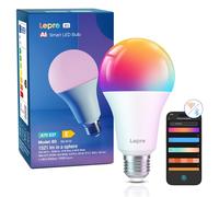 Lepro B3 AI Lampadina Smart E27, 1521LM RGB&Luce Bianca Regolabile, Progettista Illuminazione AI Personalizzato, Funziona con Alexa/Google Assistant, Connessione Wi-Fi e Bluetooth, Sync Musicale, 1pcs